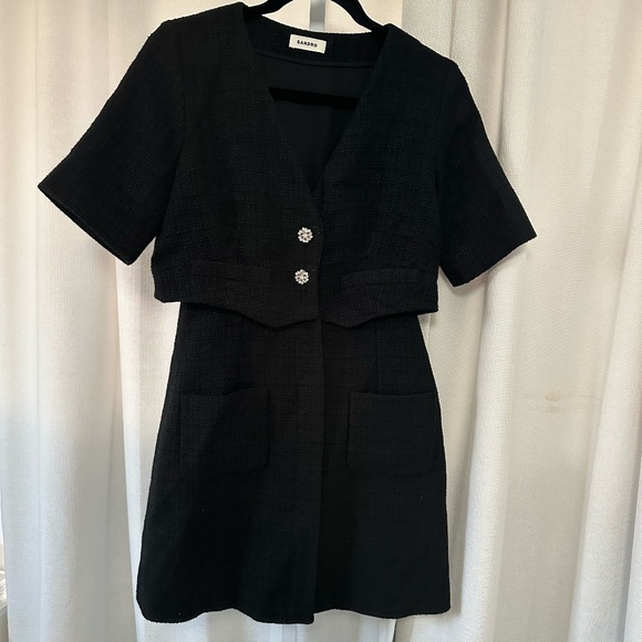 Sandro Manhattan layered tweed mini dress NO OFFERS - Picture 2 of 9